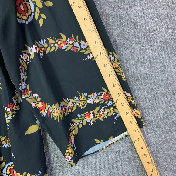 Modcloth Womens Large Florals Kimono Topper Open Front Black Floral - Picture 3 of 11